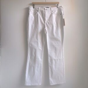 NYDJ Marilyn Straight Optic White Denim Jeans Size 14P